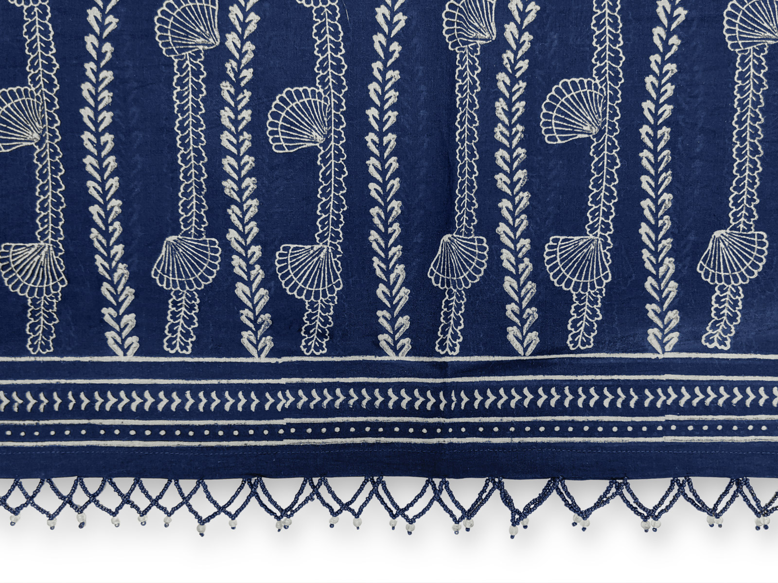 Rustic, Coastal, Window Valance, Navy blue | Saffron Marigold