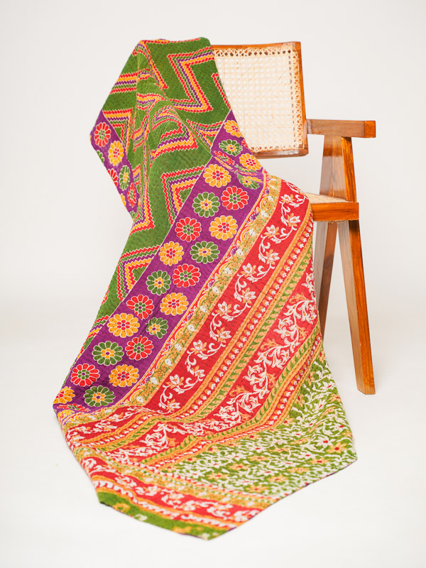 Renu Jangid ~ Vintage Kantha Quilt Sari Throw