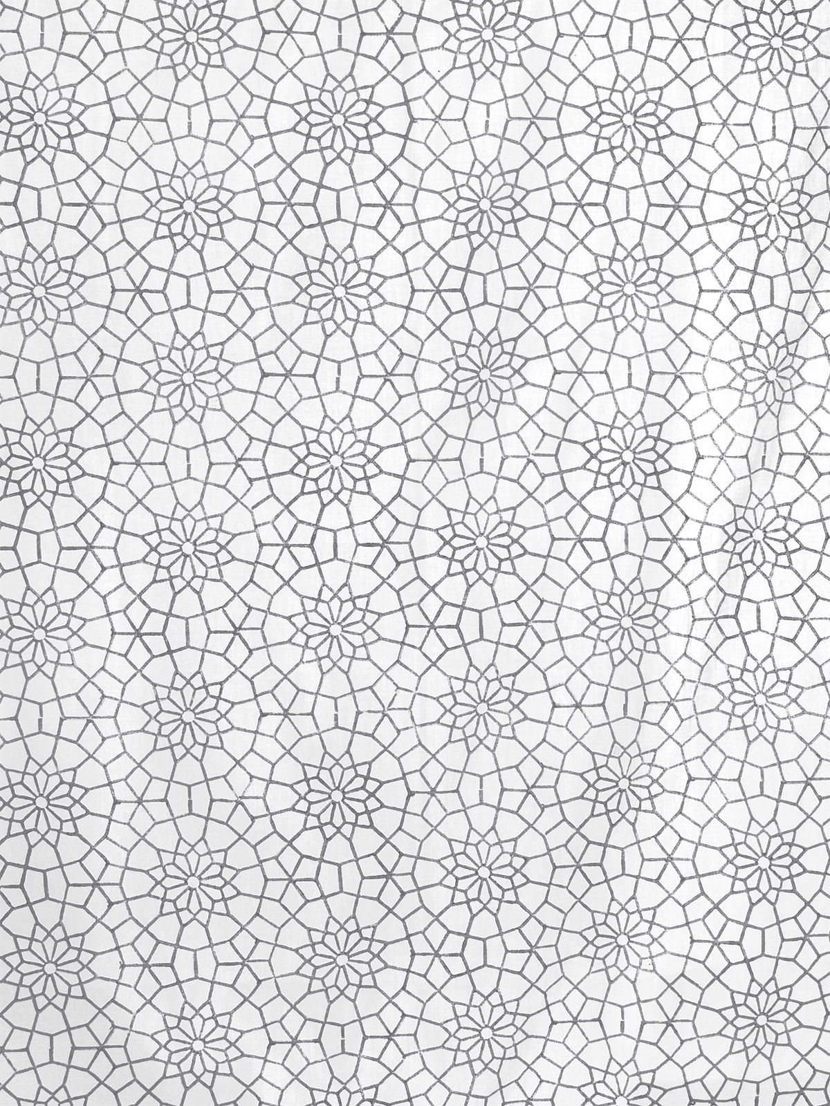 Royal Mansour Quartz ~ Grey and White Fabric With Moroccan Print