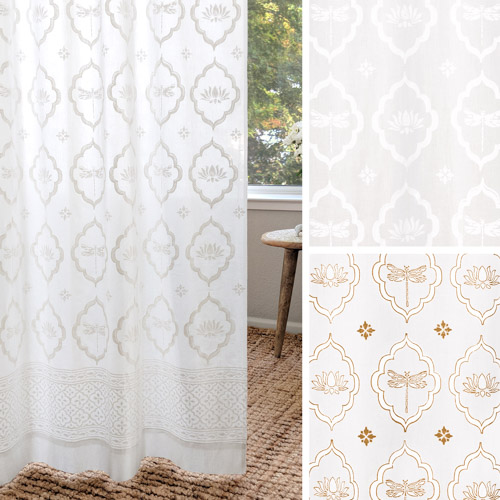Dragonfly and Lotus ~ Window treatments that rejuvenate