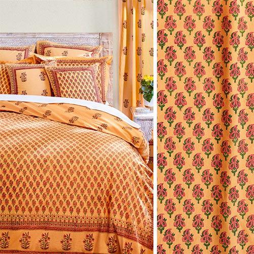 Indian Summer ~ Orange and Red Bedding, Curtains & Table Linens