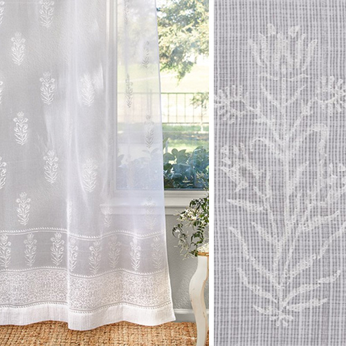 Tulip Mist ~ Elegant White Bedding, Curtains & Table Linens