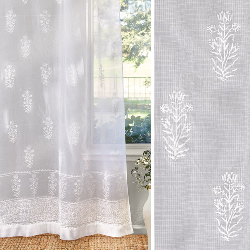 Tulip Mist ~ Elegant White Bedding, Curtains & Table Linens