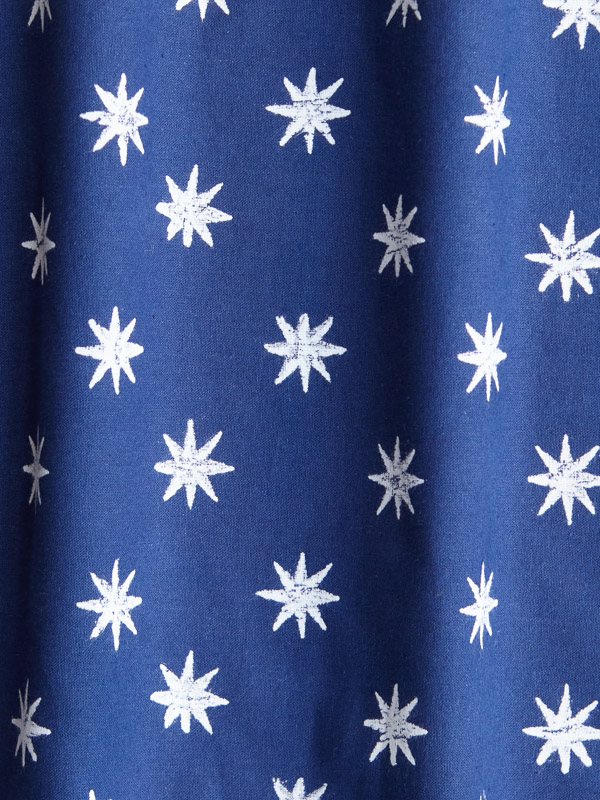 Starry Nights (CP) ~ Blue Batik Fabric With Indian Star Print