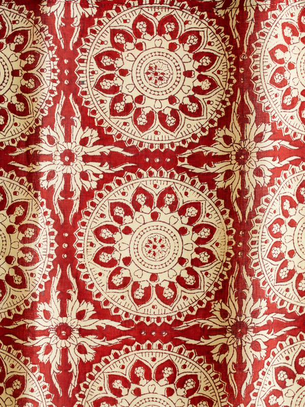 Spice Route ~ Red Mandala Sun Print Cloth Dinner Napkin