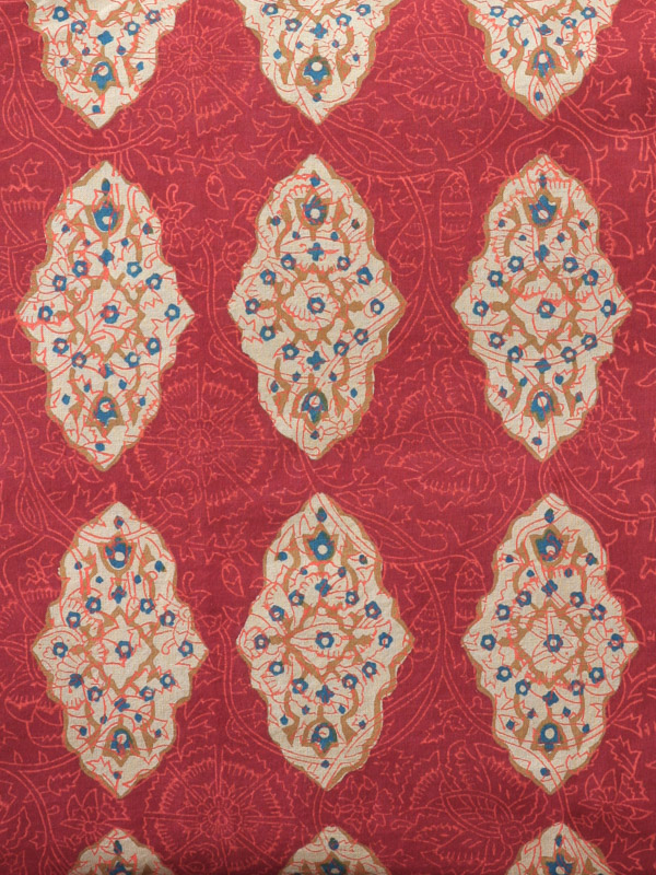 Spice Route ~ Red and Orange Fabric Swatch With Moroccan Feel