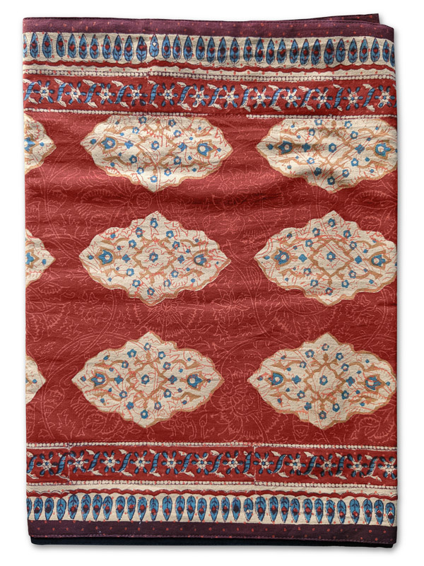 Spice Route - Misprint ~ Red Orange Moroccan Indian Table Runner