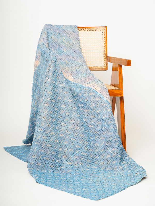 Suman Jangid ~ Vintage Kantha Quilt Sari Throw