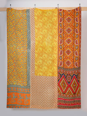 Harvest Glow Festival Queen Kantha Quilt