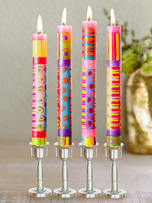 Carnival Carousel ~ Hand Painted Taper Candles