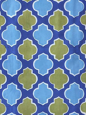 Casablanca Blues (CP) ~ Moroccan Style Quatrefoil Boudoir Sham