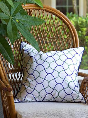 Fishermans Net ~ Ocean Beach Themed Modern Coastal Pillow Cover