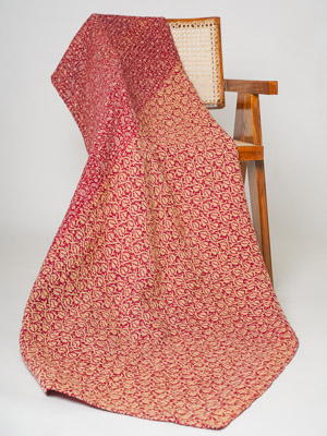 Chhota Yogi ~ Vintage Kantha Quilt Sari Throw
