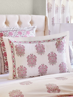Dahlia Daydreams - CP ~ Pink Floral Romantic Pillow Sham