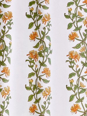 Empress Gardens - CP ~ Garden Fabric With Orange Floral Print