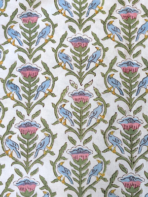Enchanted (CP) ~ Pastel Floral Fabric In Art Nouveau Style