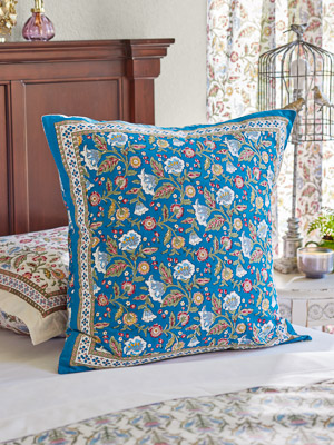 Enchanted - Blue ~ Euro Pillow Sham Cover