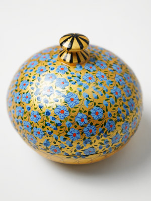 Forget-Me-Not-Forever ~ Hand Painted Paper Mache Jewelry Box