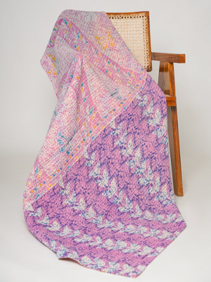 Geeta Jangid ~ Vintage Kantha Quilt Sari Throw