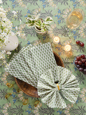 Jardin des Tuileries ~ Petite Booti Cotton Napkins (Set of 6)
