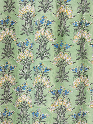 Jardin des Tuileries ~ French Green Floral Fabric Swatch