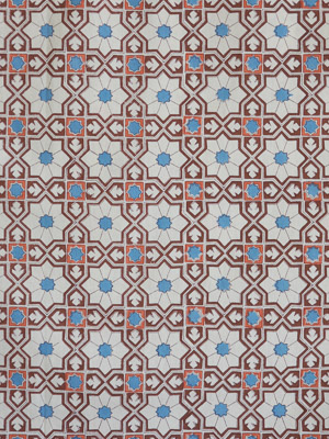 Mosaique Bleue - Earth (CP) ~  Moroccan Tile Print Pillow Sham