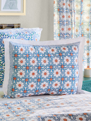Mosaique Bleue - Sky (CP) ~ Boho Modern Moroccan Pillow Cover