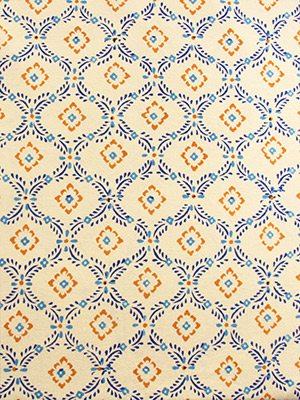 Morning Dew (CP) ~ Yellow Fabric With French Ogee Print