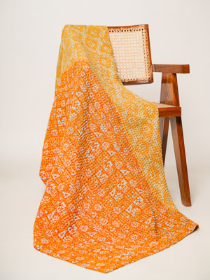 Melania Saavedra ~ Vintage Kantha Quilt Sari Throw
