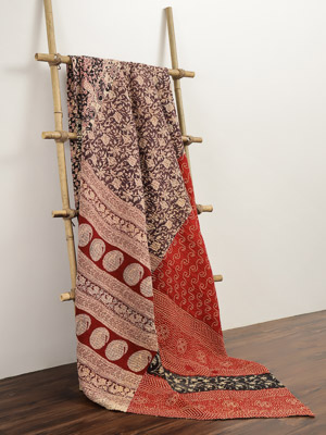 Melania Saavedra ~ Vintage Kantha Quilt Sari Bedspread