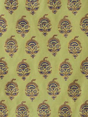 Memories of Shalimar ~ Asian India Green Fabric Swatch