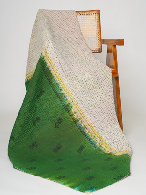 Niharika Bilkha ~ Vintage Kantha Quilt Sari Throw
