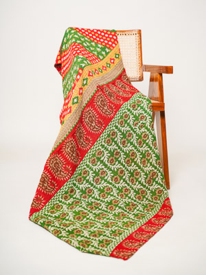 Reena Jangid ~ Vintage Kantha Quilt Sari Throw