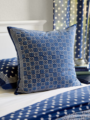 Starry Nights ~ Exotic Batik Euro European Pillow Sham Cover