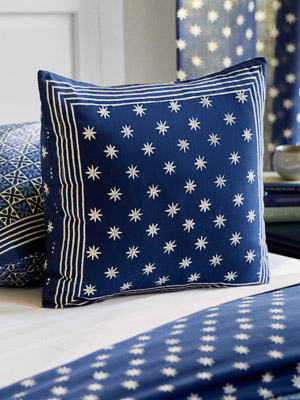 Starry Nights (CP) ~ Decorative Blue Batik India Throw Cover