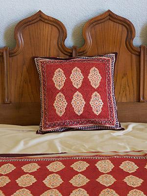Spice Route ~ Red Orange Moroccan Indian Throw Cushion Cover