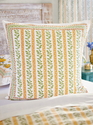 Sunflower Serenade - CP ~ Botanic Print Pillow, Euro Sham
