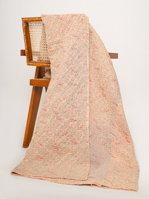 Sunita Yadav ~ Vintage Kantha Quilt Sari Throw