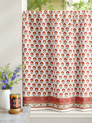 Tropical Garden (CP) ~ Country Cottage Colorful Kitchen Curtain