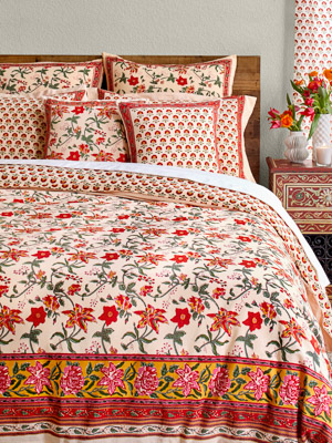 Tropical Garden ~ Colorful Country Floral Duvet Cover