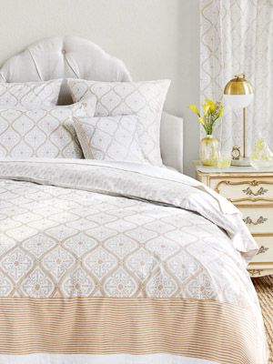 Vanilla Glacé ~ White Gold Romantic Elegant Luxury Duvet Cover