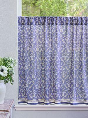 Victorian Lilac ~ Purple Floral Vintage Lavender Kitchen Curtain