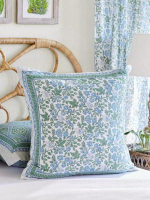 Woodland Ferns (CP) ~ Sage Green Euro Pillow Sham Cover