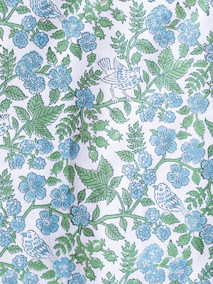Woodland Ferns (CP) ~ Blue and Green Fabric With Botanical Print