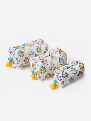 Wildflower Fields ~ Toiletries and Makeup Bag