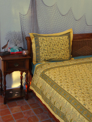 Waltz of the Vines ~ Floral Beach Yellow Duvet Cover
