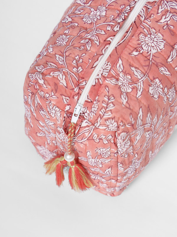 Travel Toiletry Bag, Floral Pink Makeup Bag