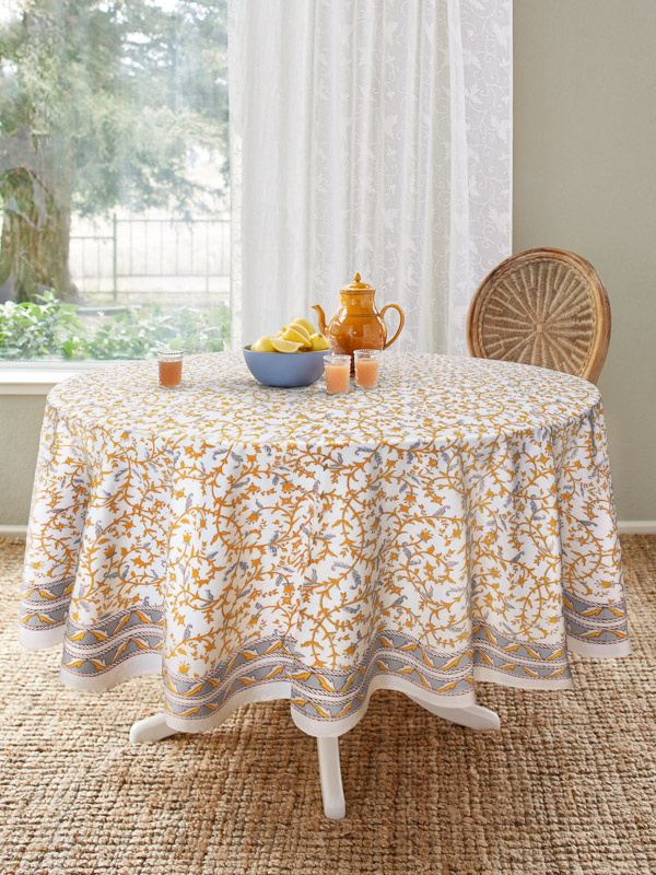 Gardens of Versailles ~ French Floral Round Tablecloth
