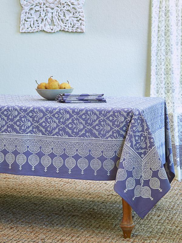 Victorian Lilac ~ Purple Floral Bohemian Vintage Tablecloth