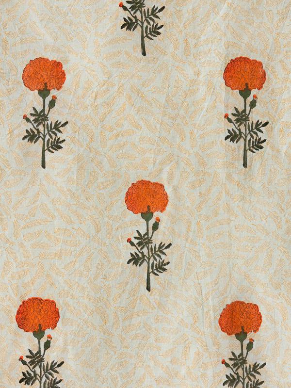 Wedding Day ~ Floral Yellow Fabric Swatch